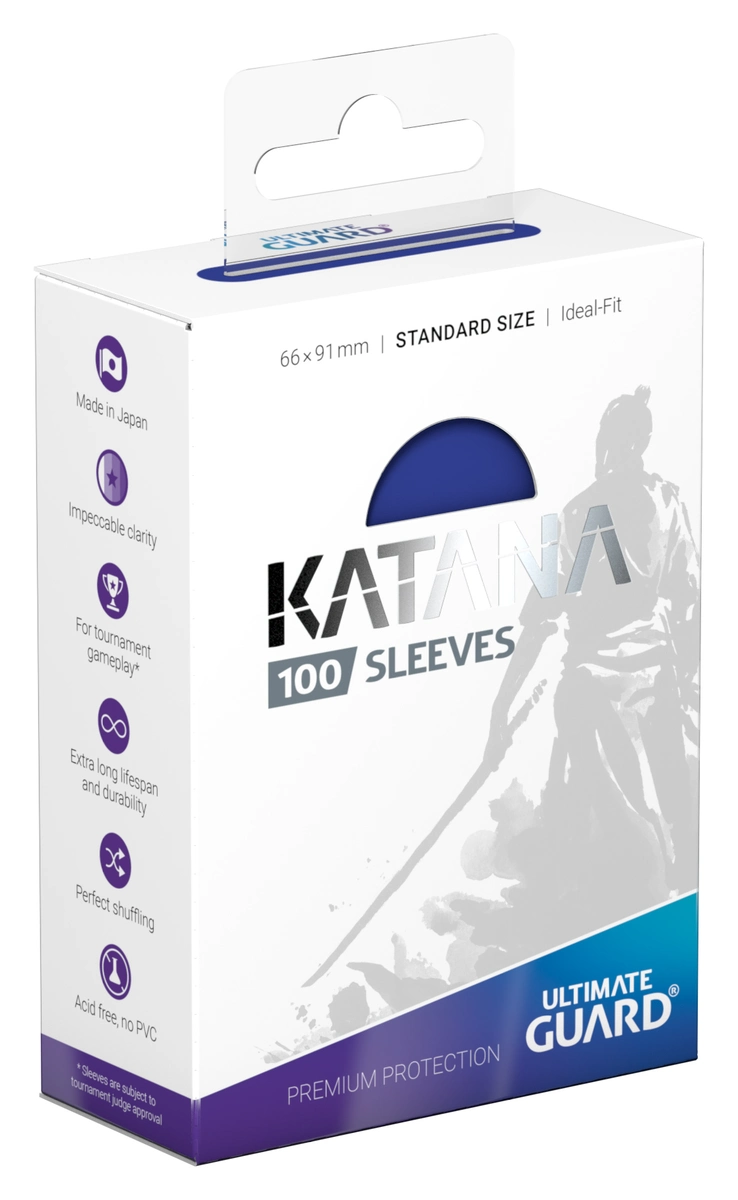 Ultimate Guard : Katana Sleeves - Blue (66mm x 91mm) (100 Sleeves Per Pack)