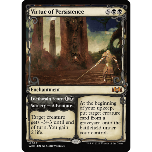 Card Singles : Virtue of Persistence // Locthwain Scorn (Showcase) [Wilds of Eldraine] IN-STORE PURCHASE ONLY