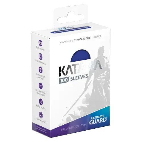 Ultimate Guard : Katana Sleeves - Blue (66mm x 91mm) (100 Sleeves Per Pack)