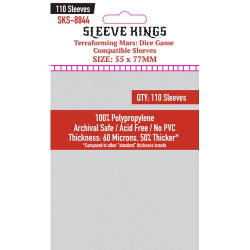 Sleeve Kings : Board Game Sleeves "Terraforming Mars: Dice Game" Compatible (55mm x 77mm) (110 Sleeves per Pack)