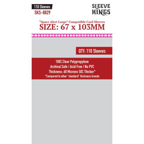 Sleeve Kings : Board Game Sleeves "Space Alert Large Compatible (67mm x103mm) (110 Sleeves Per Pack)