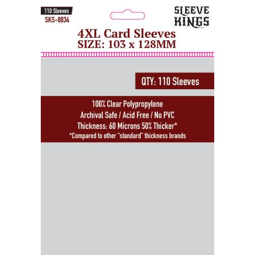 Sleeve Kings : Board Game Sleeves 4XL (103mm x 128mm) (110 Sleeves Per Pack)