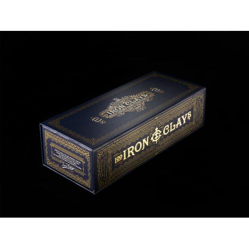 Iron Clays : 100 Chips Printed Box Luxury Game Counters - Brass Birmingham Lancashire