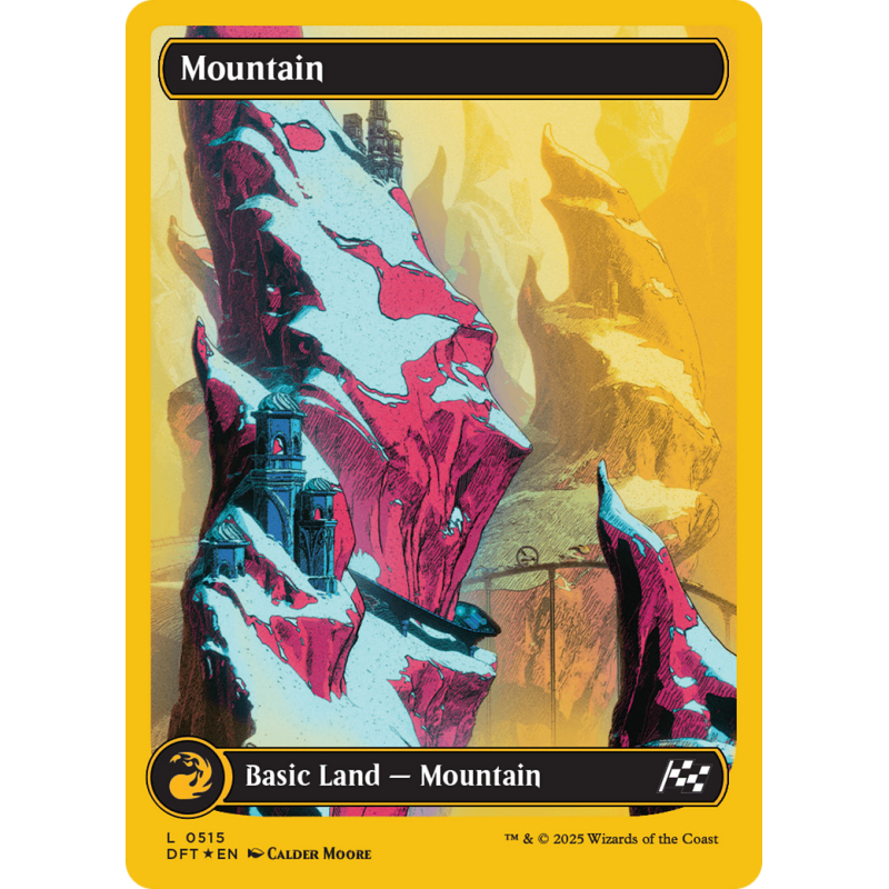 Card Single : Mountain (0515) (First-Place Foil) [Aetherdrift] IN-STORE PURCHASE ONLY