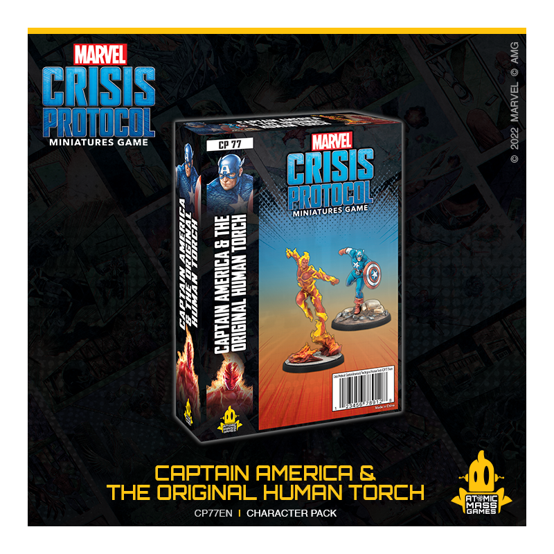 Marvel Crisis Protocol : Captain America and The Original Human Torch Character Pack