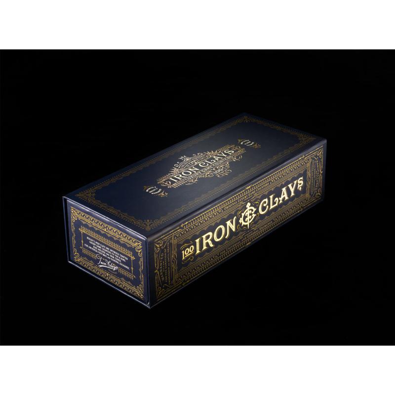 Iron Clays : 100 Chips Printed Box Luxury Game Counters - Brass Birmingham Lancashire